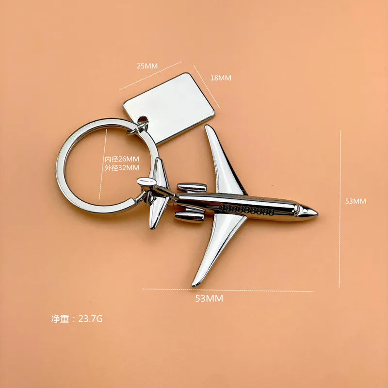 Creative Aircraft Keychain Simulation Aircraft Model Key Chain for Men Pendant Aviation Enterprise and Creative Gift Keyring