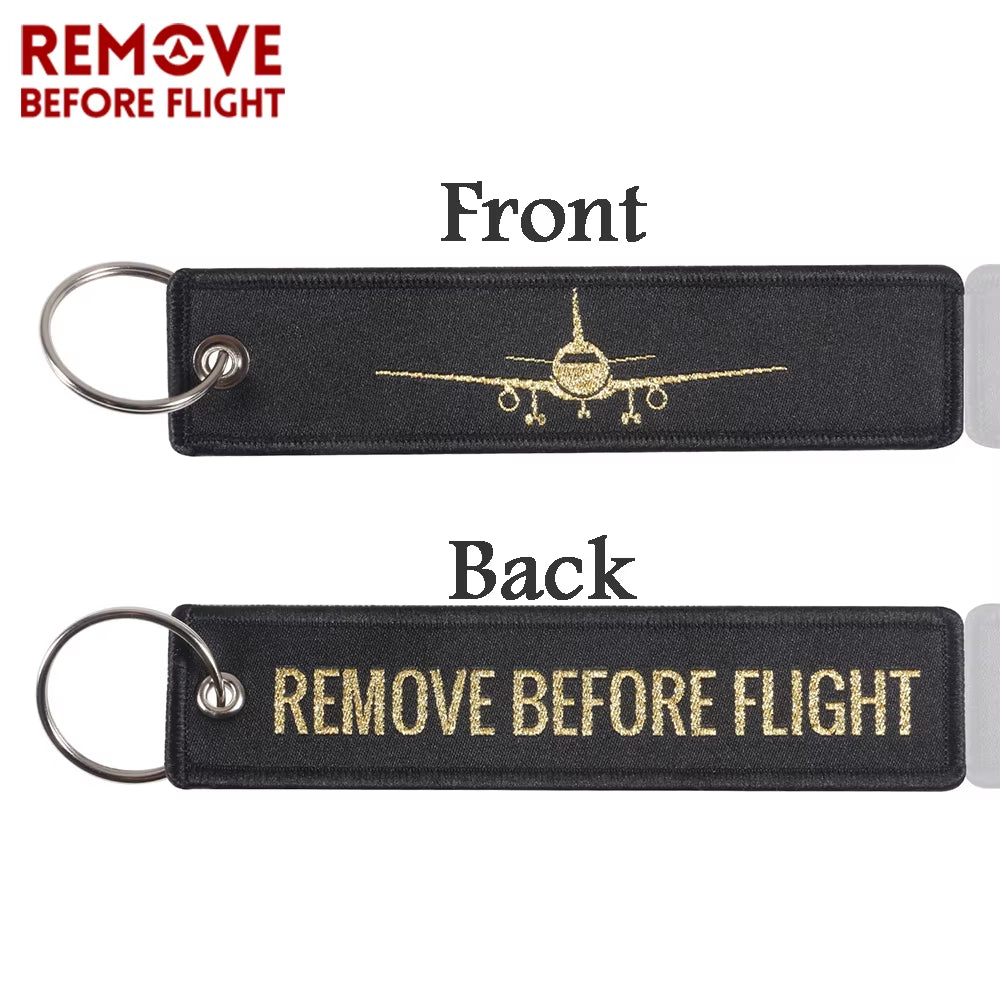 5PCS Car Key Chain Red Embroidery Aviation Gifts Keyring Key Tag Holder for Motorcycles Keychain Chaveiro