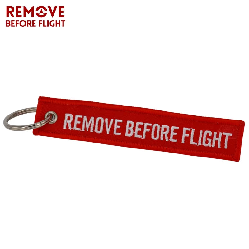 5PCS  Car Key Chain Red Embroidery Aviation Gifts Keyring Key Tag Holder for Motorcycles Keychain Chaveiro
