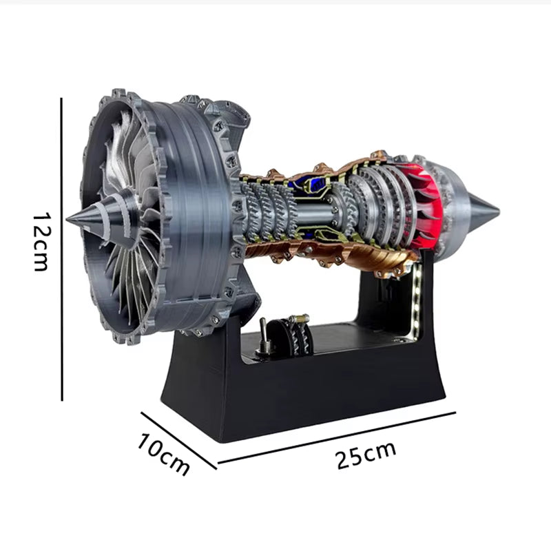 25CM TR-900 High Precision Simulation Turbofan Engine Model Toys Aviation Fan Collectibles Static Display Ornaments Gifts