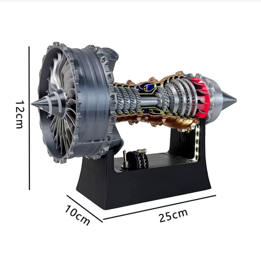 25CM TR-900 High Precision Simulation Turbofan Engine Model Toys Aviation Fan Collectibles Static Display Ornaments Gifts