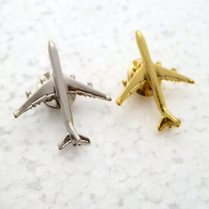 A320 & A340 Boing777 A330 Gold&Silver Airbus Aviation Badge 2.8*3.1Cm, Authentic Pilot Badges Airplane Suits Plane Gilded