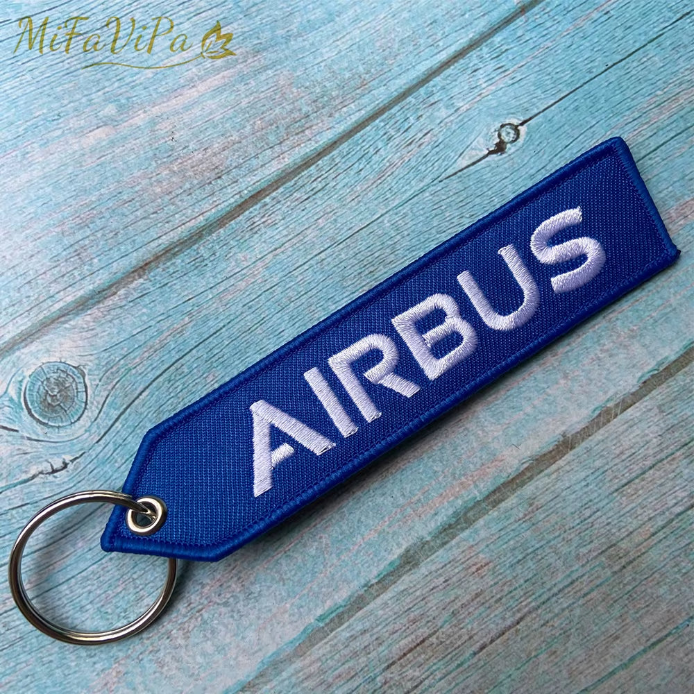 2 PCS  Fashion Trinket Keyring Woven Flight Crew Pilot Gift Aviation Aircraft Key Chain Airbus Plane Pilot Keychains
