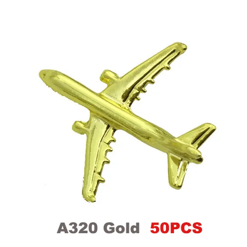 A320 & A340 Boing777 A330 Gold&Silver Airbus Aviation Badge 2.8*3.1Cm, Authentic Pilot Badges Airplane Suits Plane Gilded