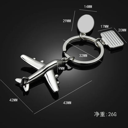 Creative Aircraft Keychain Simulation Aircraft Model Key Chain for Men Pendant Aviation Enterprise and Creative Gift Keyring