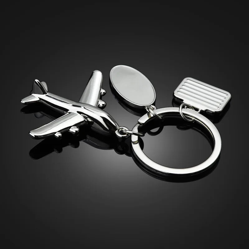 Creative Aircraft Keychain Simulation Aircraft Model Key Chain for Men Pendant Aviation Enterprise and Creative Gift Keyring