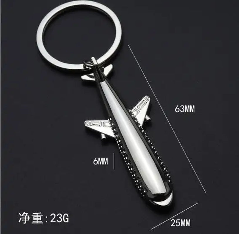 Creative Aircraft Keychain Simulation Aircraft Model Key Chain for Men Pendant Aviation Enterprise and Creative Gift Keyring