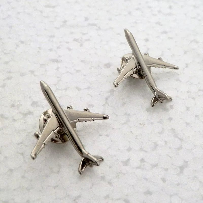 A320 & A340 350Boing777 A330 Gold&Silver Airbus Aviation Badge 2.8*3.1Cm, Authentic Pilot Badges Airplane Suits Plane Gilded