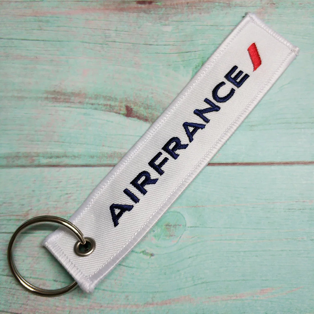 1 PC Blue Key Chain for KLM American Airlines Qatar Airplane Keychain Emirates Flight Crew Pilot Aviation Sleutelhanger