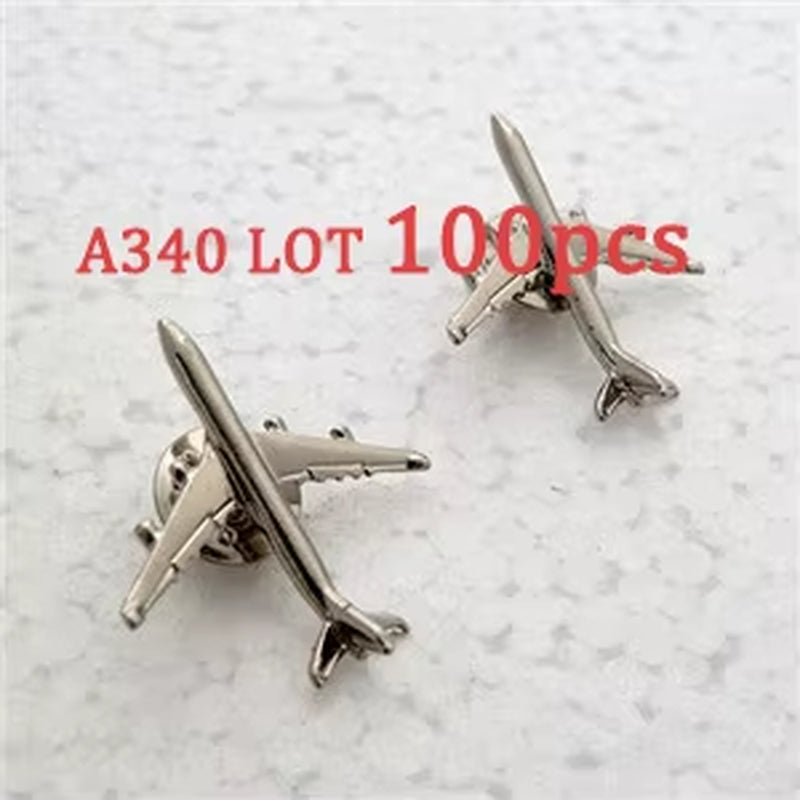 A320 & A340 350Boing777 A330 Gold&Silver Airbus Aviation Badge 2.8*3.1Cm, Authentic Pilot Badges Airplane Suits Plane Gilded