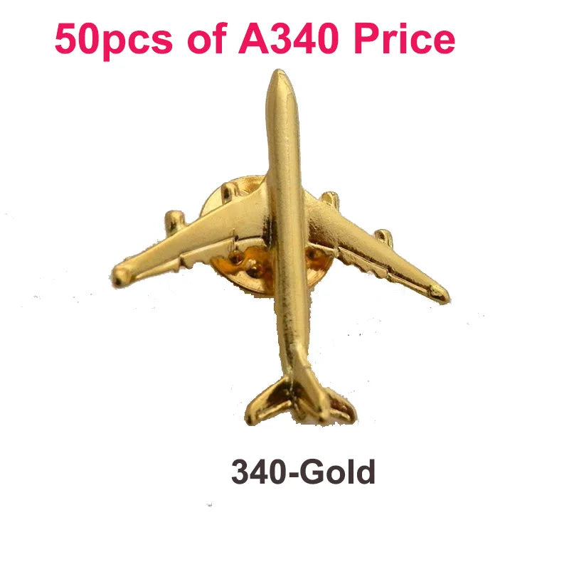 A320 & A340 Boing777 A330 Gold&Silver Airbus Aviation Badge 2.8*3.1Cm, Authentic Pilot Badges Airplane Suits Plane Gilded