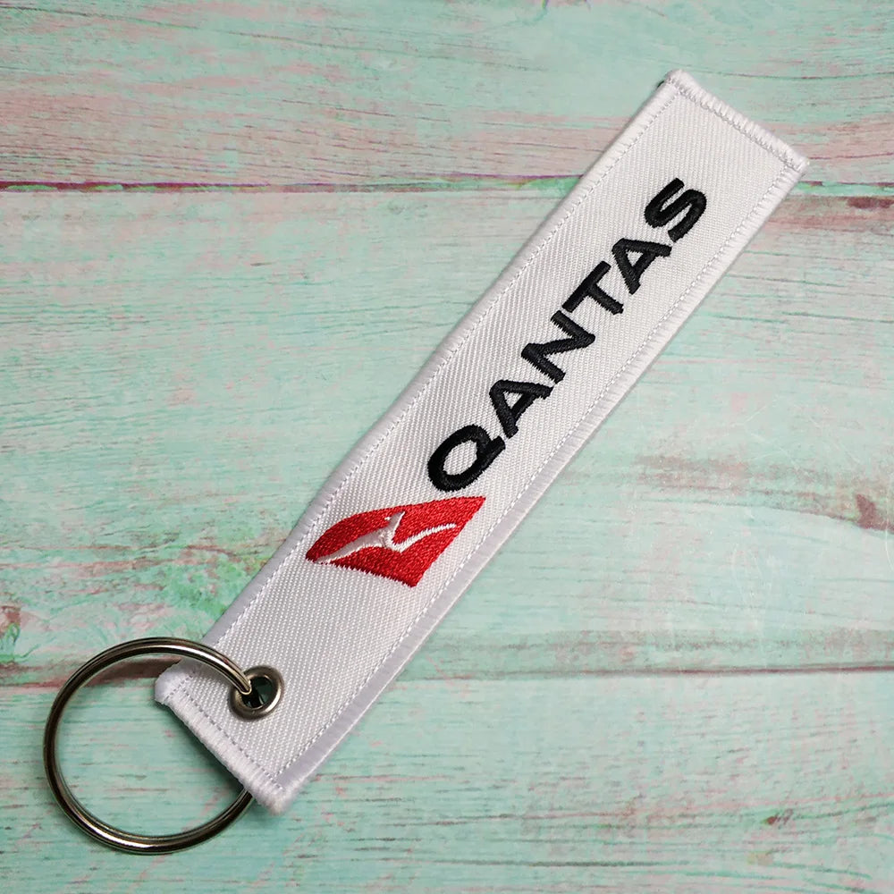 1 PC Blue Key Chain for KLM American Airlines Qatar Airplane Keychain Emirates Flight Crew Pilot Aviation Sleutelhanger