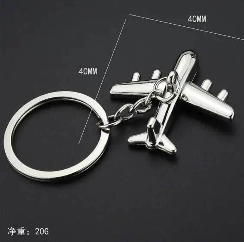 Creative Aircraft Keychain Simulation Aircraft Model Key Chain for Men Pendant Aviation Enterprise and Creative Gift Keyring