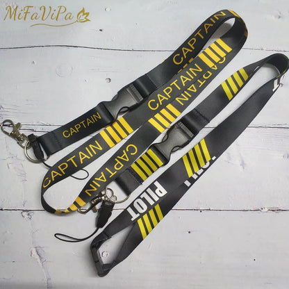 Polyester Aviation Lanyards Boeing Neck Strap Chaveiro Key Chain Boeing Llavero Lanyard Keychain for ID Card Pilot Gift
