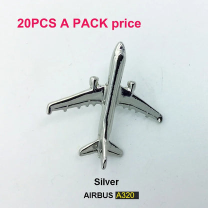 A320 & A340 Boing777 A330 Gold&Silver Airbus Aviation Badge 2.8*3.1Cm, Authentic Pilot Badges Airplane Suits Plane Gilded
