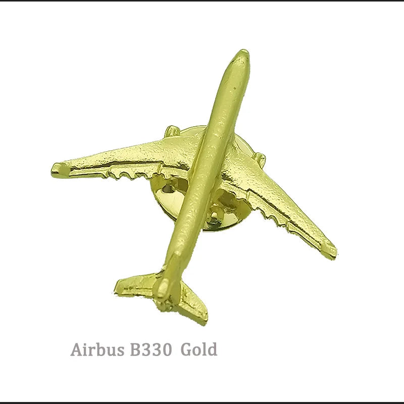 A320 & A340 Boing777 A330 Gold&Silver Airbus Aviation Badge 2.8*3.1Cm, Authentic Pilot Badges Airplane Suits Plane Gilded