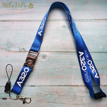 Polyester Aviation Lanyards Boeing Neck Strap Chaveiro Key Chain Boeing Llavero Lanyard Keychain for ID Card Pilot Gift