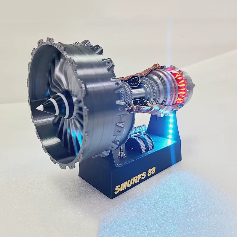 New Upgraded Turbofan Engine Model Aviation Aircraft Engine High Performance Power Turbine Cool Boutique Toy Gift Collection
