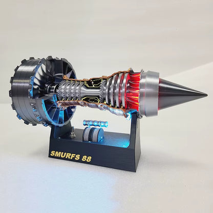 New Upgraded Turbofan Engine Model Aviation Aircraft Engine High Performance Power Turbine Cool Boutique Toy Gift Collection