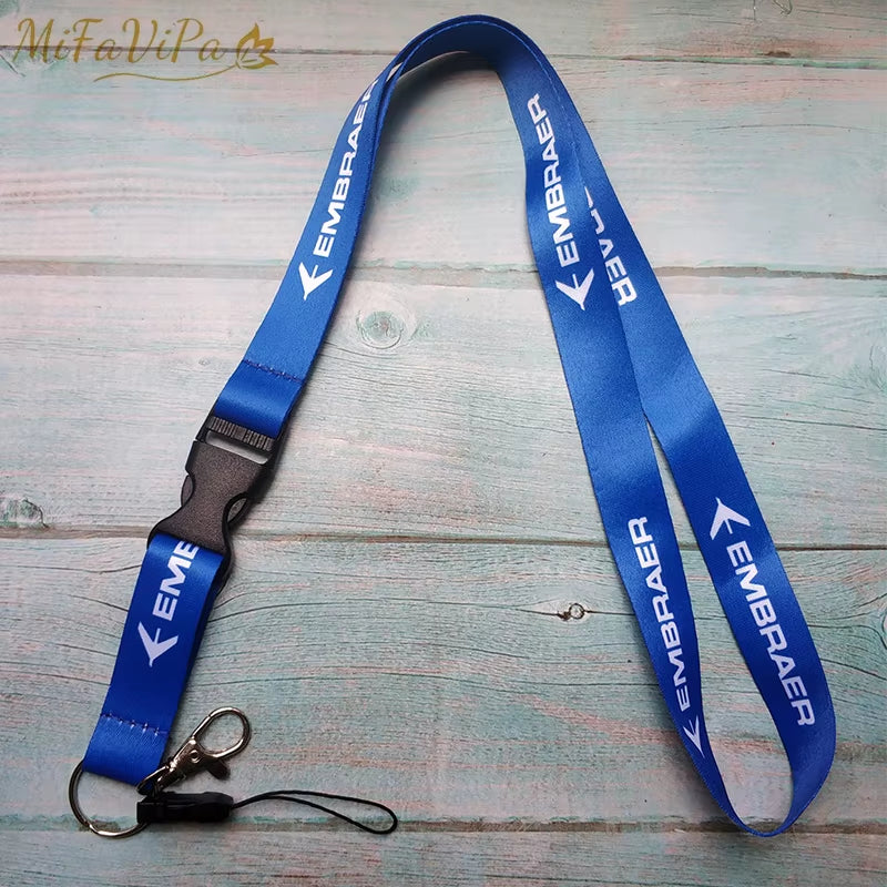 Polyester Aviation Lanyards Boeing Neck Strap Chaveiro Key Chain Boeing Llavero Lanyard Keychain for ID Card Pilot Gift