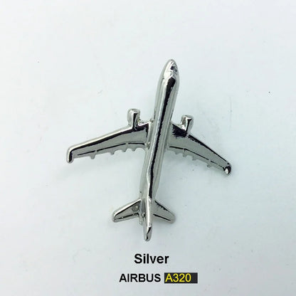 A320 & A340 Boing777 A330 Gold&Silver Airbus Aviation Badge 2.8*3.1Cm, Authentic Pilot Badges Airplane Suits Plane Gilded