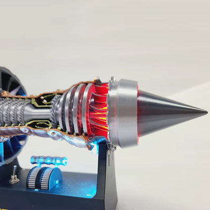 New Upgraded Turbofan Engine Model Aviation Aircraft Engine High Performance Power Turbine Cool Boutique Toy Gift Collection