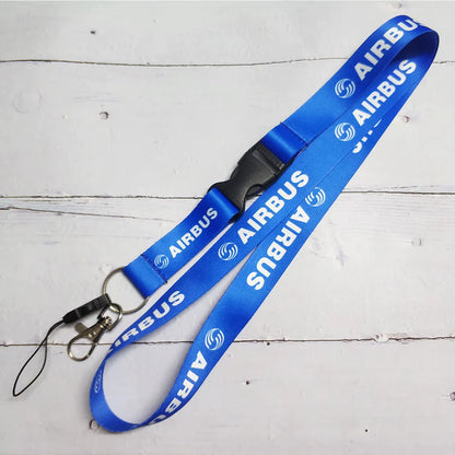 Polyester Aviation Lanyards Boeing Neck Strap Chaveiro Key Chain Boeing Llavero Lanyard Keychain for ID Card Pilot Gift