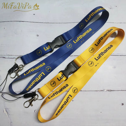 Polyester Aviation Lanyards Boeing Neck Strap Chaveiro Key Chain Boeing Llavero Lanyard Keychain for ID Card Pilot Gift
