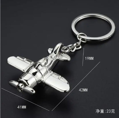 Creative Aircraft Keychain Simulation Aircraft Model Key Chain for Men Pendant Aviation Enterprise and Creative Gift Keyring