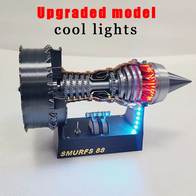 New Upgraded Turbofan Engine Model Aviation Aircraft Engine High Performance Power Turbine Cool Boutique Toy Gift Collection