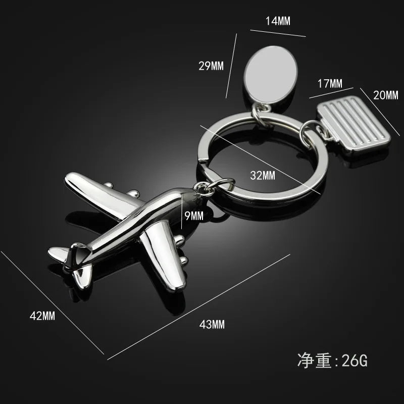 Creative Aircraft Keychain Simulation Aircraft Model Key Chain for Men Pendant Aviation Enterprise and Creative Gift Keyring
