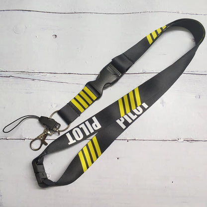 Polyester Aviation Lanyards Boeing Neck Strap Chaveiro Key Chain Boeing Llavero Lanyard Keychain for ID Card Pilot Gift
