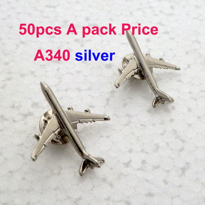 A320 & A340 Boing777 A330 Gold&Silver Airbus Aviation Badge 2.8*3.1Cm, Authentic Pilot Badges Airplane Suits Plane Gilded
