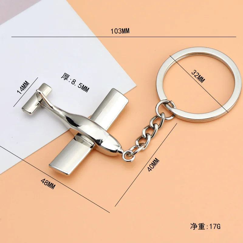 Creative Aircraft Keychain Simulation Aircraft Model Key Chain for Men Pendant Aviation Enterprise and Creative Gift Keyring
