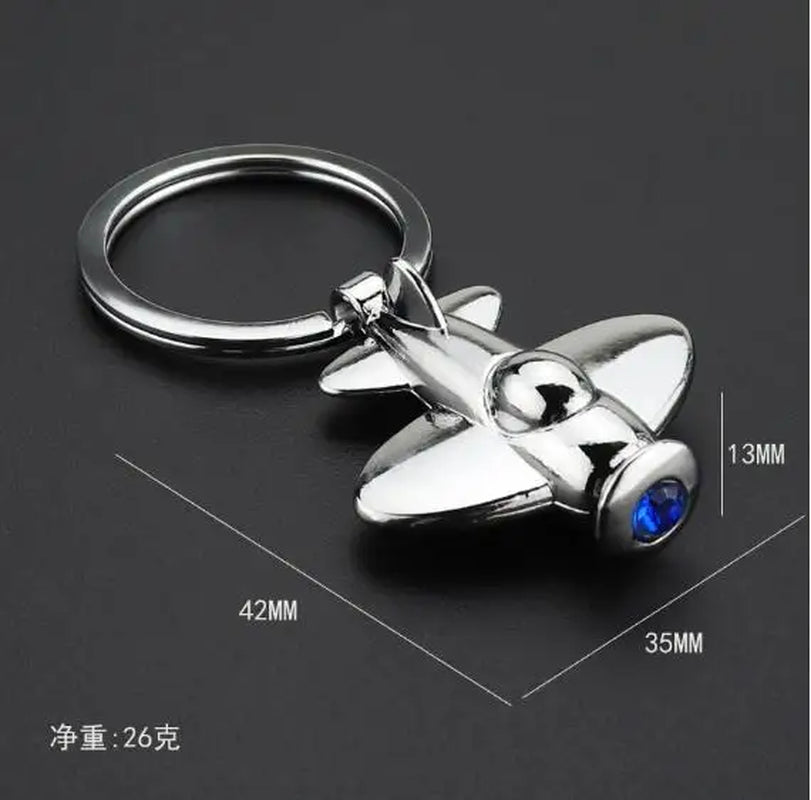 Creative Aircraft Keychain Simulation Aircraft Model Key Chain for Men Pendant Aviation Enterprise and Creative Gift Keyring