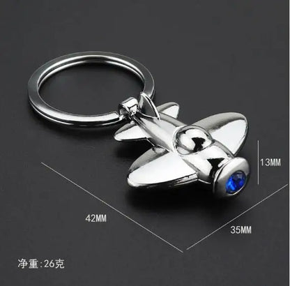 Creative Aircraft Keychain Simulation Aircraft Model Key Chain for Men Pendant Aviation Enterprise and Creative Gift Keyring