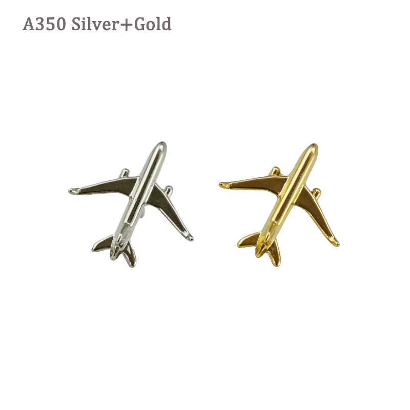 A320 & A340 350Boing777 A330 Gold&Silver Airbus Aviation Badge 2.8*3.1Cm, Authentic Pilot Badges Airplane Suits Plane Gilded