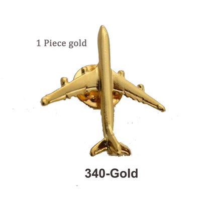 A320 & A340 350Boing777 A330 Gold&Silver Airbus Aviation Badge 2.8*3.1Cm, Authentic Pilot Badges Airplane Suits Plane Gilded