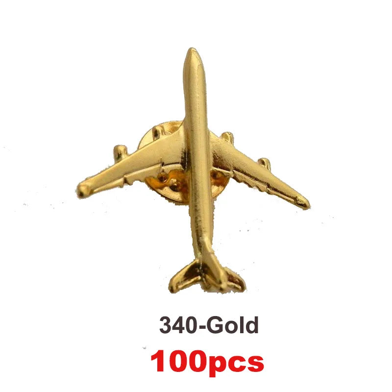 A320 & A340 Boing777 A330 Gold&Silver Airbus Aviation Badge 2.8*3.1Cm, Authentic Pilot Badges Airplane Suits Plane Gilded