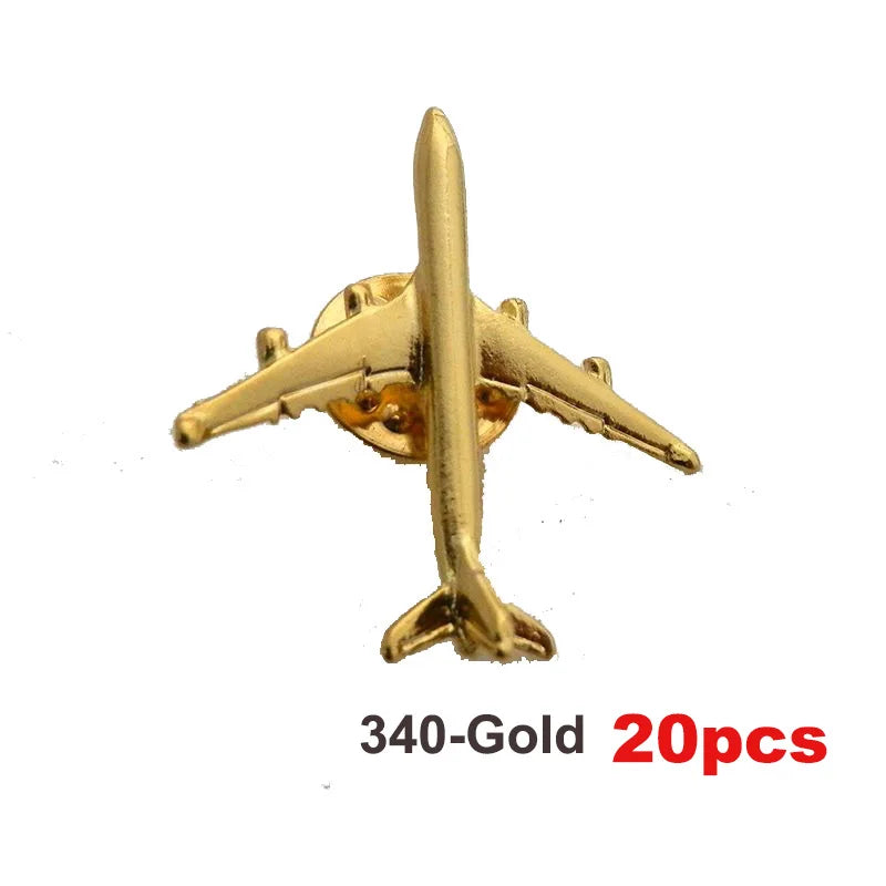 A320 & A340 Boing777 A330 Gold&Silver Airbus Aviation Badge 2.8*3.1Cm, Authentic Pilot Badges Airplane Suits Plane Gilded
