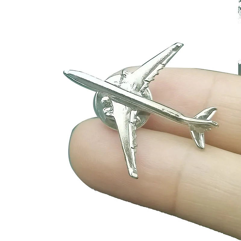 A320 & A340 Boing777 A330 Gold&Silver Airbus Aviation Badge 2.8*3.1Cm, Authentic Pilot Badges Airplane Suits Plane Gilded