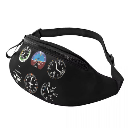 Airbus Fighter Pilot Fanny Pack for Women Men Cool Aviation Airplane Crossbody Waist Bag Traveling Phone Money Pouch