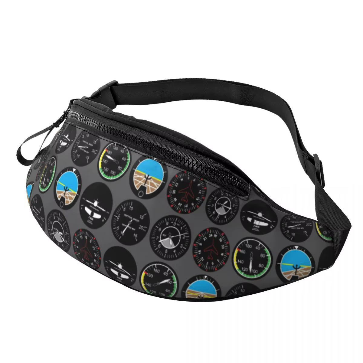 Airbus Fighter Pilot Fanny Pack for Women Men Cool Aviation Airplane Crossbody Waist Bag Traveling Phone Money Pouch