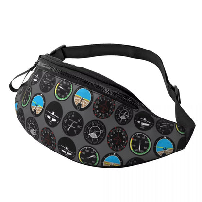 Airbus Fighter Pilot Fanny Pack for Women Men Cool Aviation Airplane Crossbody Waist Bag Traveling Phone Money Pouch