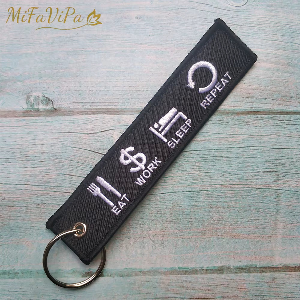 2 PCS  Fashion Trinket Keyring Woven Flight Crew Pilot Gift Aviation Aircraft Key Chain Airbus Plane Pilot Keychains