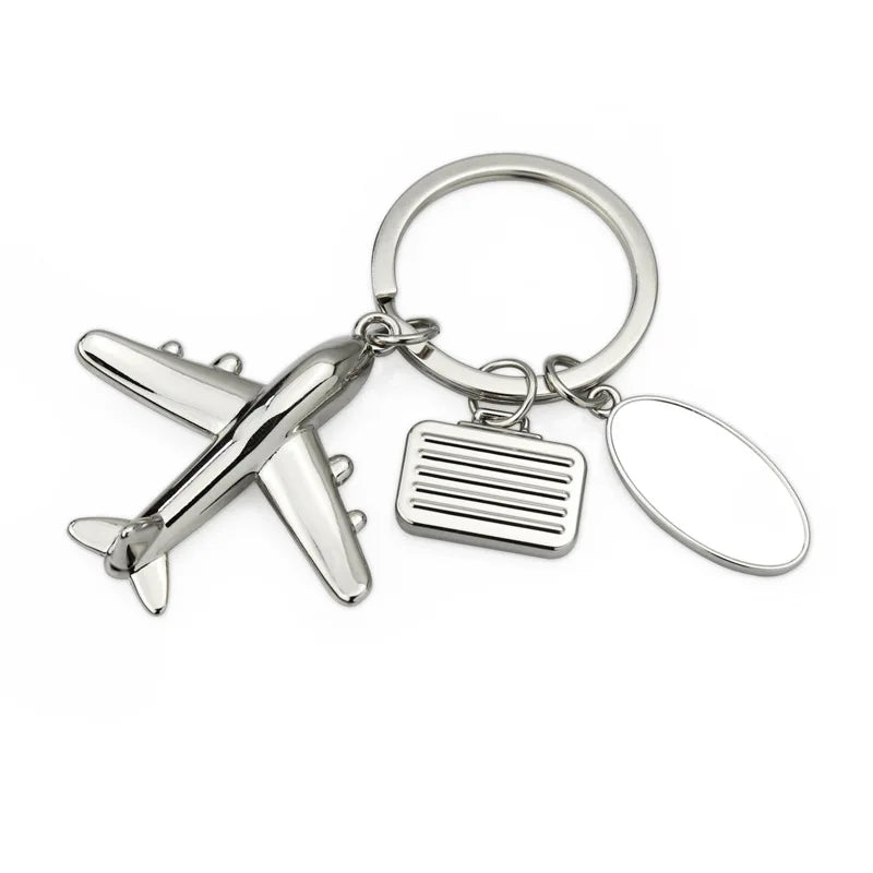 Creative Aircraft Keychain Simulation Aircraft Model Key Chain for Men Pendant Aviation Enterprise and Creative Gift Keyring