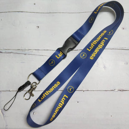 Polyester Aviation Lanyards Boeing Neck Strap Chaveiro Key Chain Boeing Llavero Lanyard Keychain for ID Card Pilot Gift