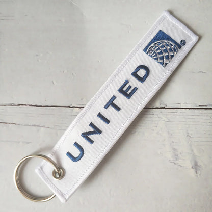 1 PC Blue Key Chain for KLM American Airlines Qatar Airplane Keychain Emirates Flight Crew Pilot Aviation Sleutelhanger